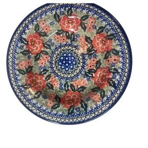 Ceramika Artystyczna Polish Pottery 9.5" pasta bowl signed‎ #4987